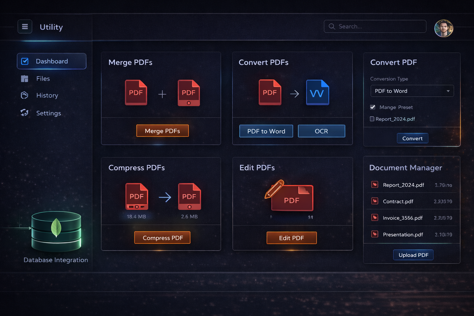 PDF Tools / PDF-to-Word Utility
