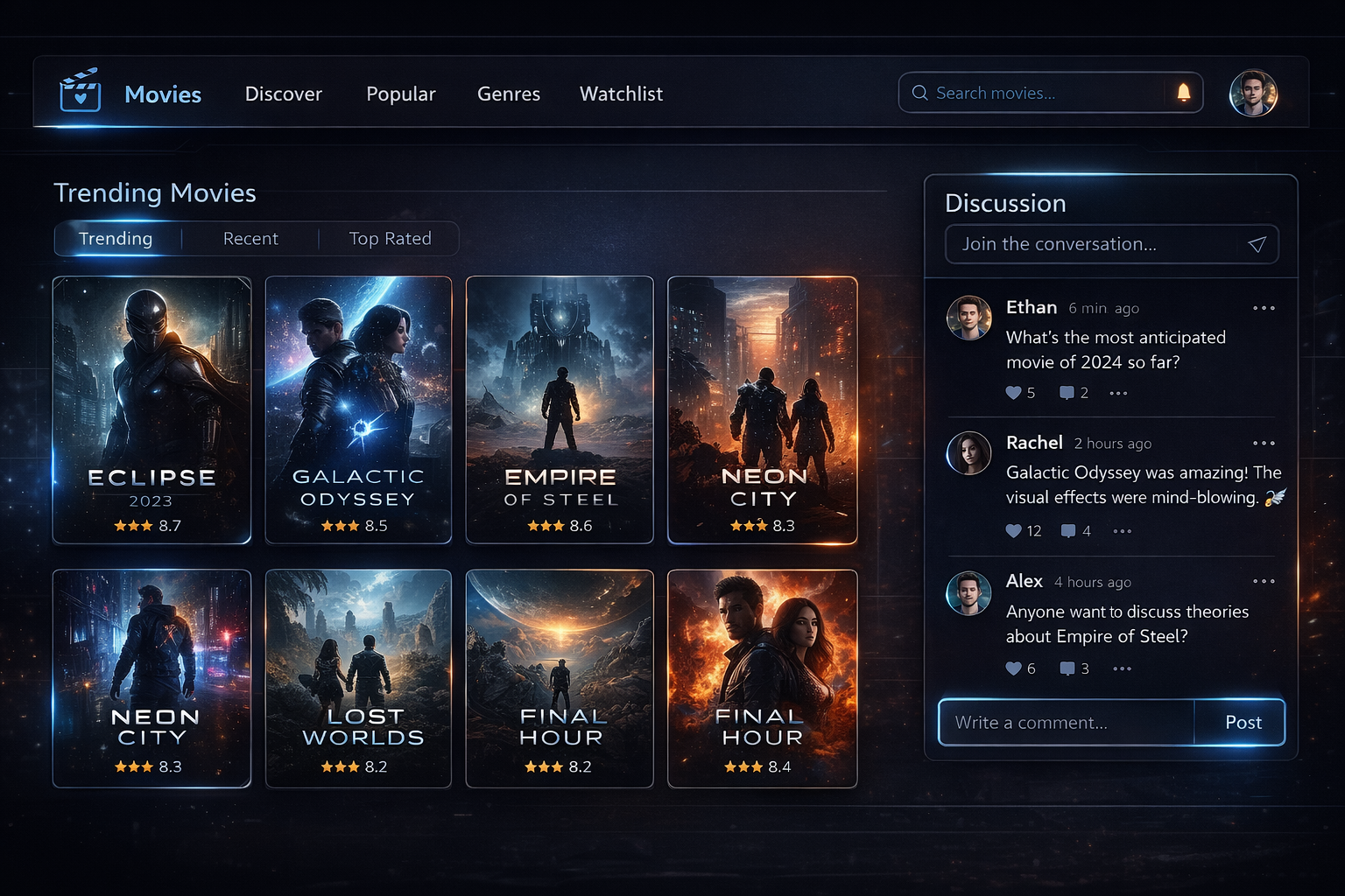 ClipTalk — Social Movie Discovery Platform preview
